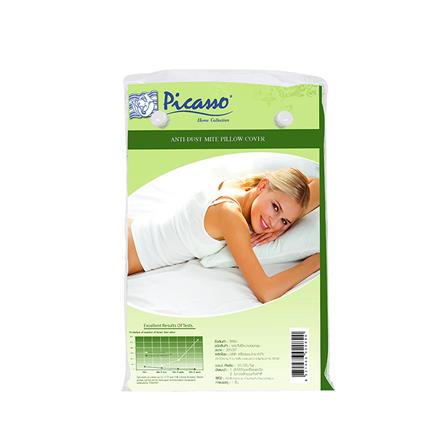 ปลอกหมอนหนุน PICASSO กันไรฝุ่น แพ็ก 2 ชิ้น สีขาว_4