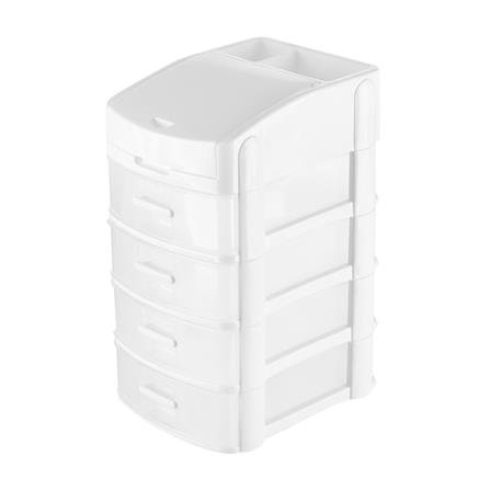 ชั้นลิ้นชักเล็ก 4 ชั้น API 1070M4 15.8X20X29 ซม. สีขาว