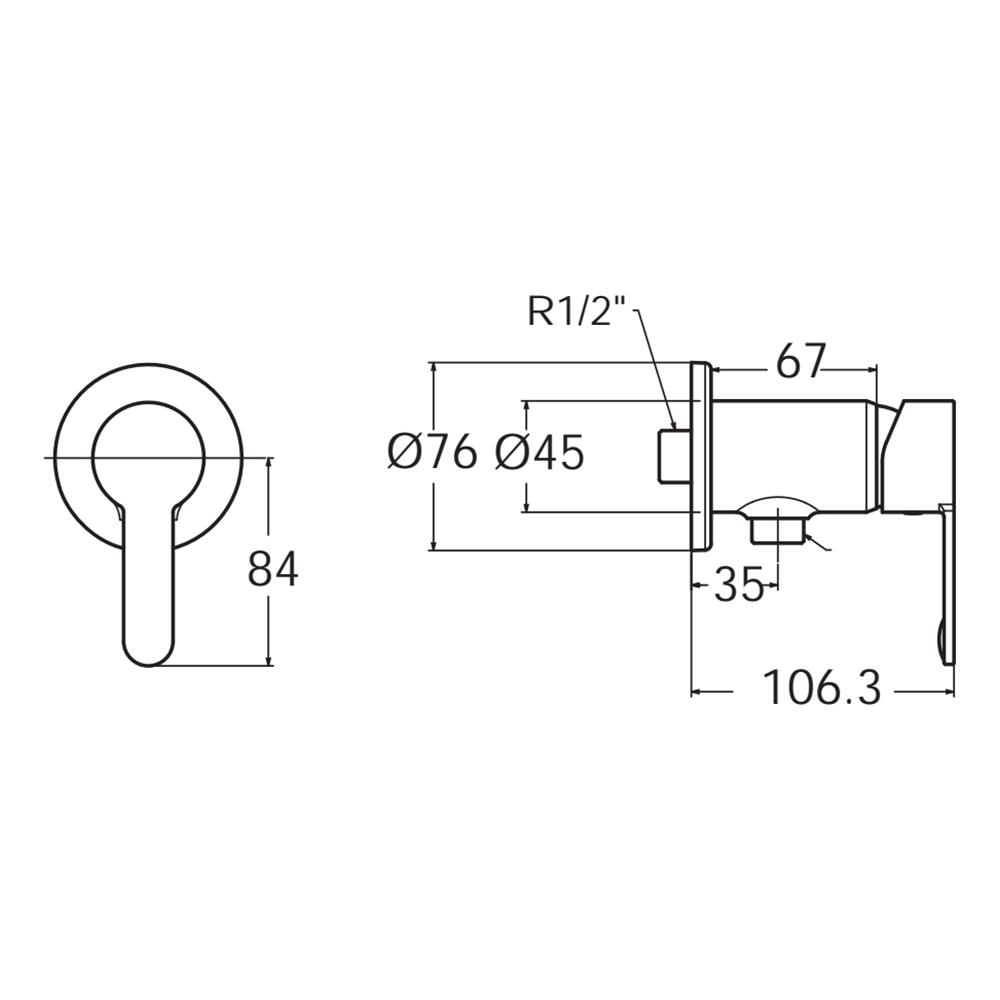วาล์วฝักบัว AMERICAN STANDARD A-6526-10