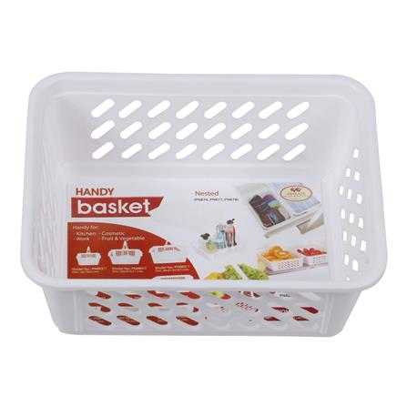 ตะแกรงใส่ของเหลี่ยมเล็ก PIONEER ขาว_1