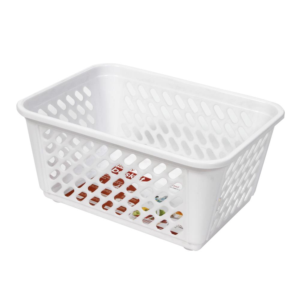 ตะแกรงใส่ของเหลี่ยมกลาง PIONEER สีขาว