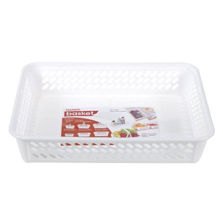 ตะแกรงใส่ของเหลี่ยมใหญ่ PIONEER สีขาว_1