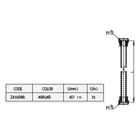 สายน้ำดีสเตนเลส COTTO Z410#CR(HM) 18 นิ้ว_1