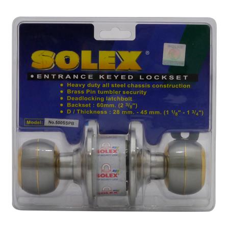 ลูกบิดทั่วไป SOLEX 500 SS/PB หัวกลม สีทอง/สเตนเลส_0