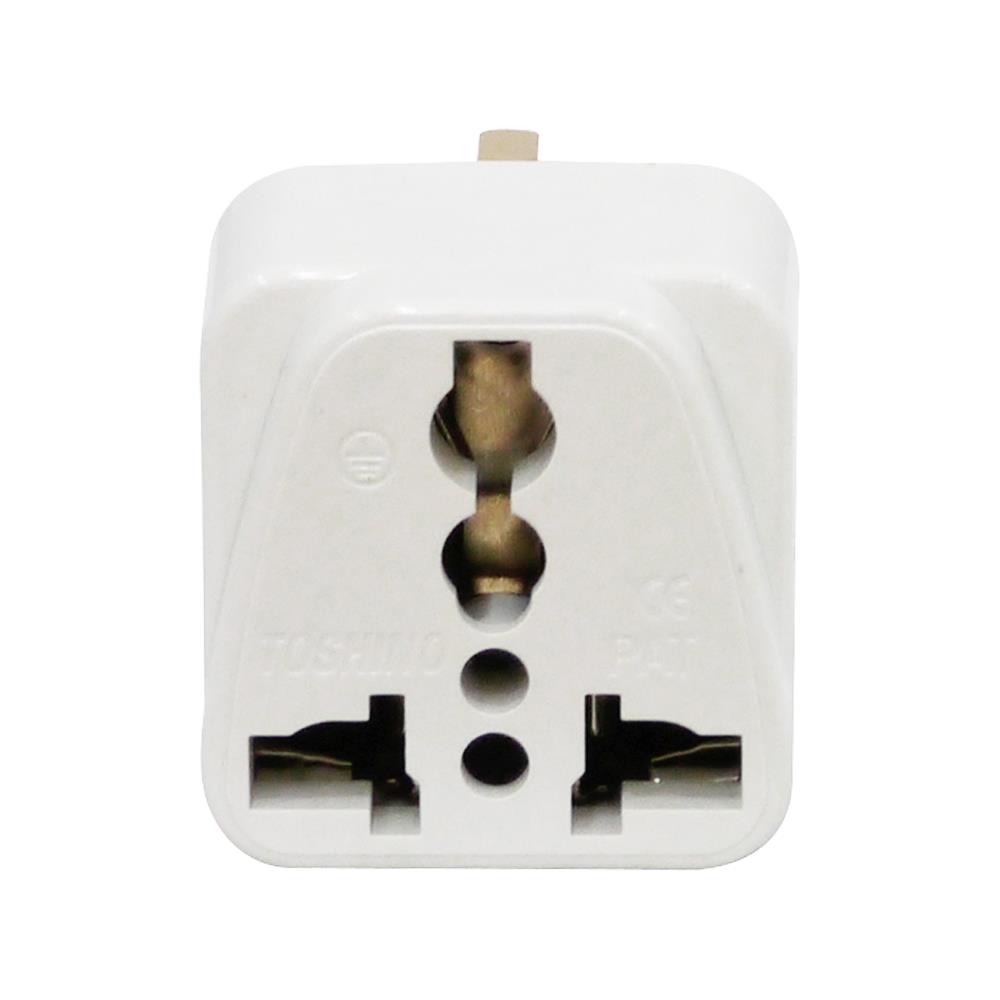 ปลั๊กแปลง 3 ขา TOSHINO UNIVERSAL PS-18UK สีขาว