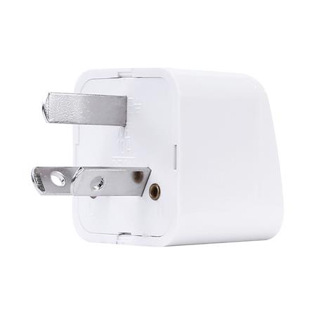 ปลั๊กแปลงขา 3 ขาแบน ( 1 ขาเป็นขากราวด์ ) TOSHINO UNIVERSAL PS-18AU สีขาว_1