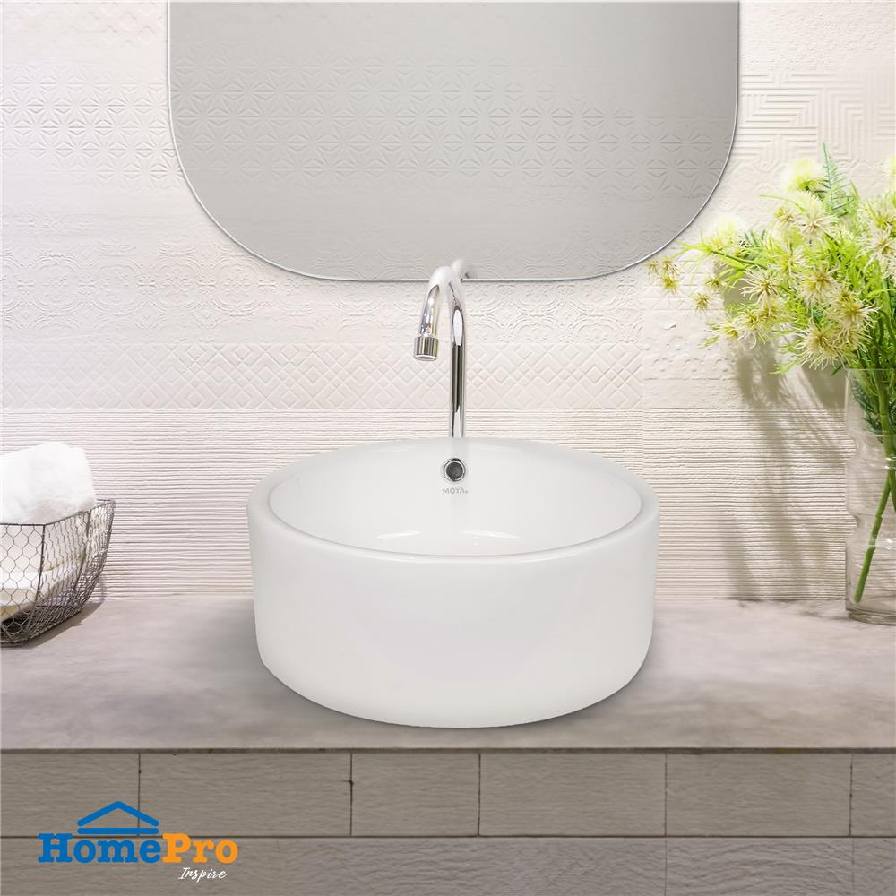 อ่างล้างหน้าลอย MOYA BA01 สีขาว