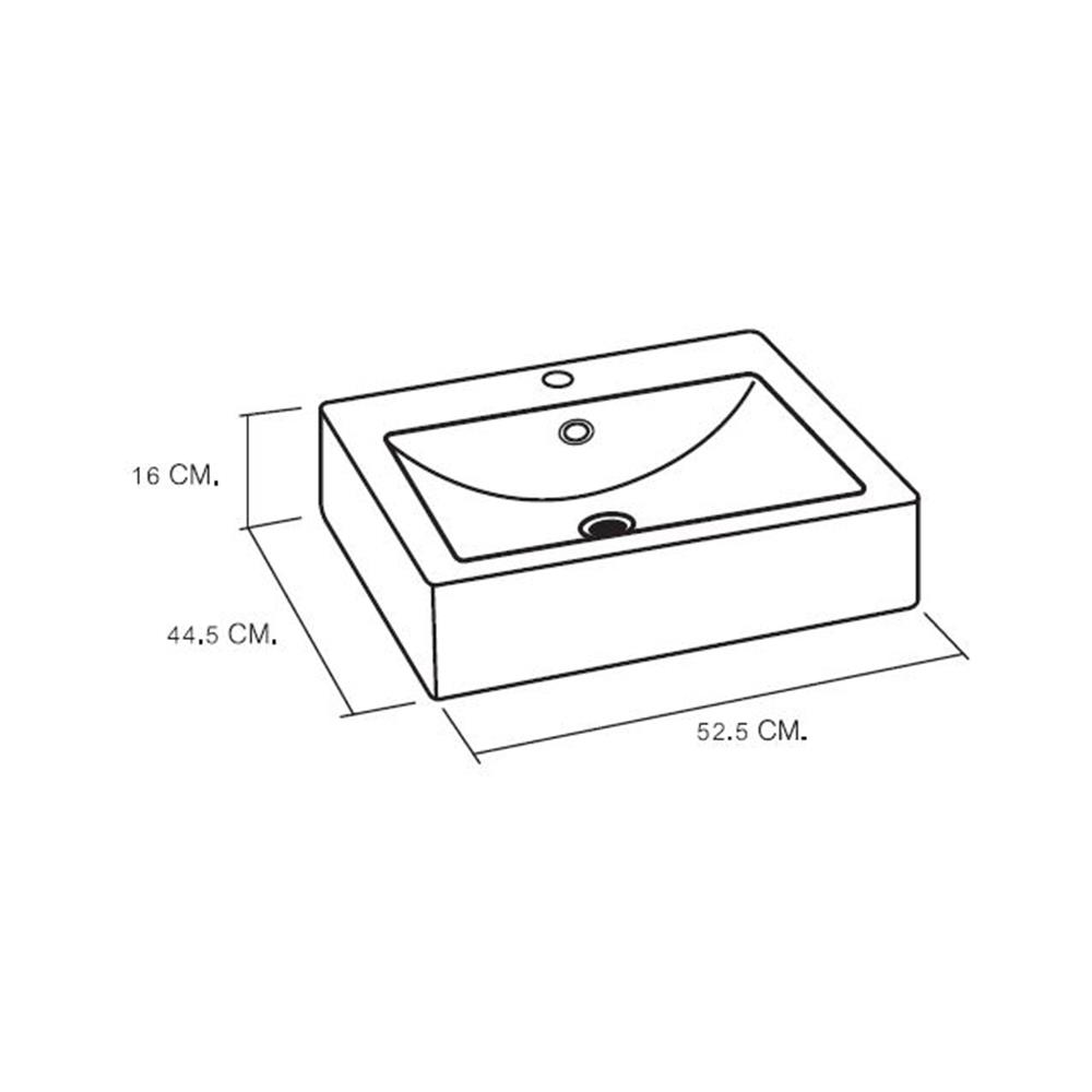 อ่างล้างหน้าลอย MOYA BA06 สีขาว