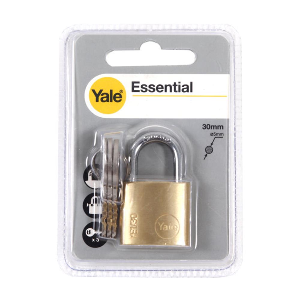 กุญแจสปริง YALE YE1/30 30 มม. สีทองเหลือง