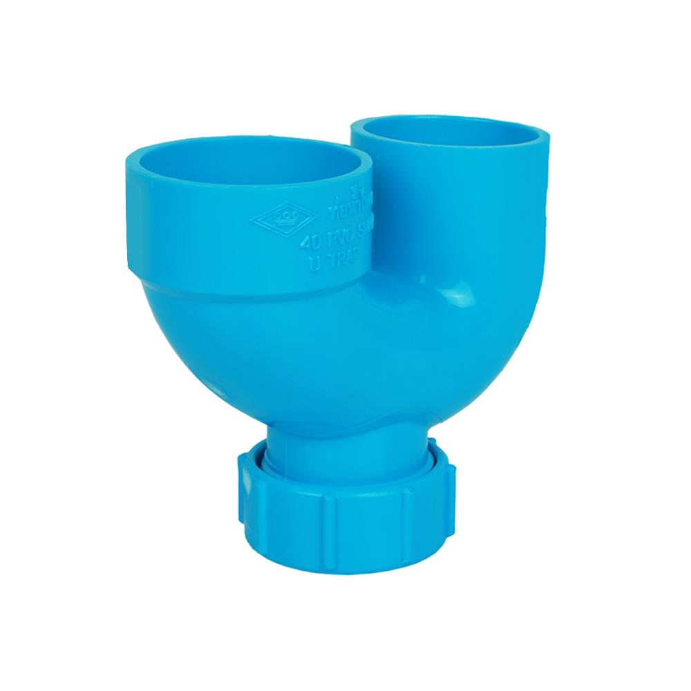 ท่อ U-TRAP PVC ท่อน้ำไทย 1 1/2 นิ้ว สีฟ้า