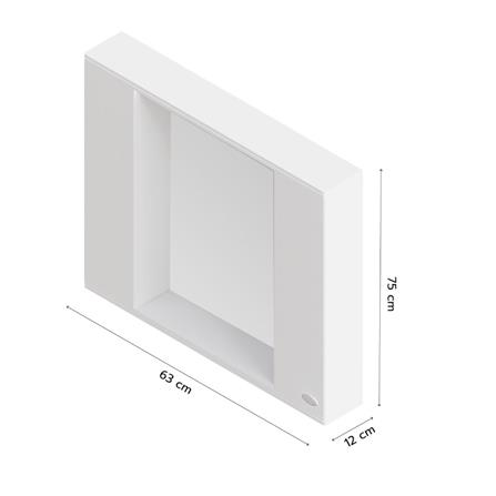 ตู้แขวนผนังพลาสติก QUEEN STUDIO สีขาว_3