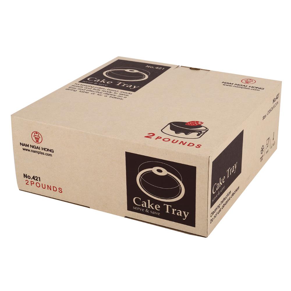 กล่องเค้กพร้อมฝาครอบ LEC 421 2 ปอนด์