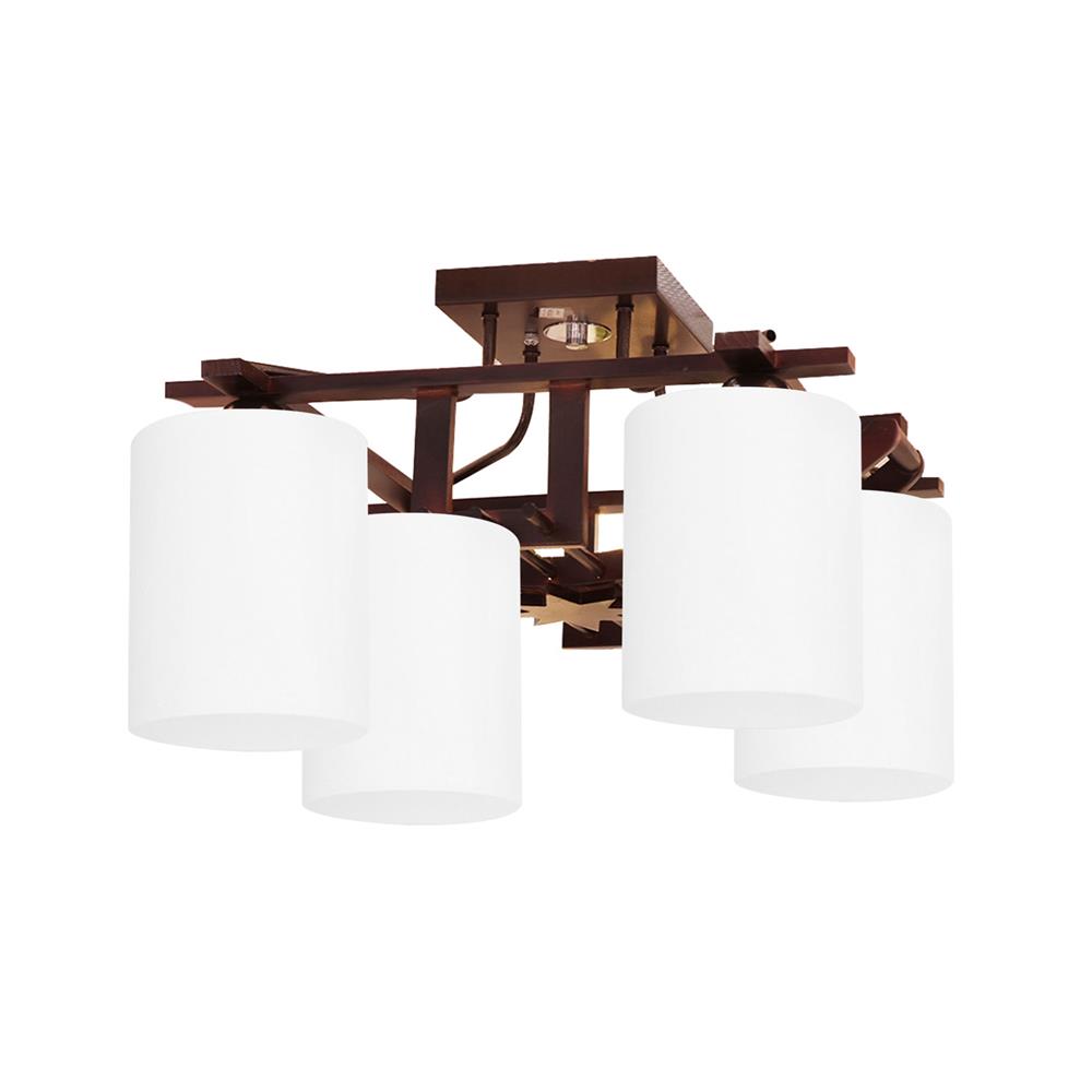 ไฟถาด L&E PWG63-014 สีขาว/น้ำตาล 4 หัว