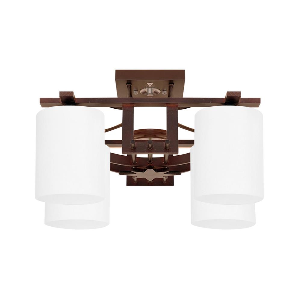 ไฟถาด L&E PWG63-014 สีขาว/น้ำตาล 4 หัว