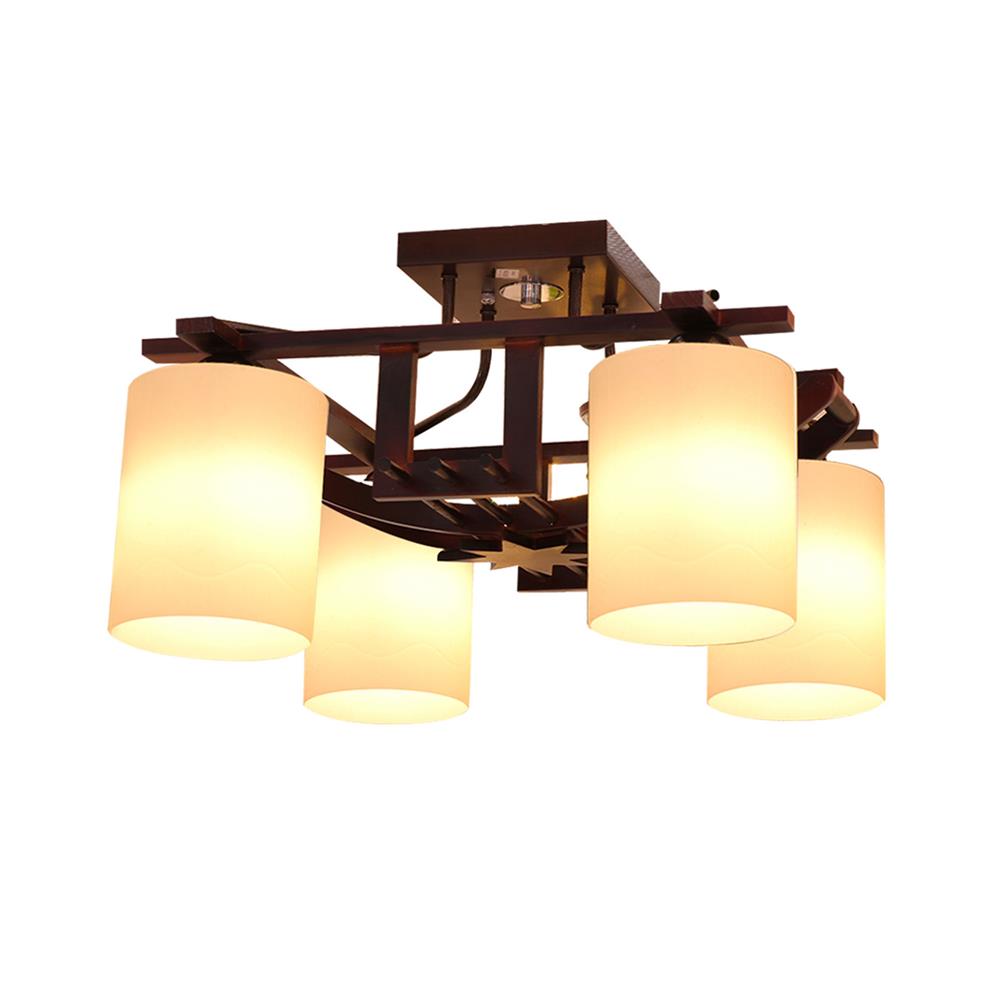 ไฟถาด L&E PWG63-014 สีขาว/น้ำตาล 4 หัว