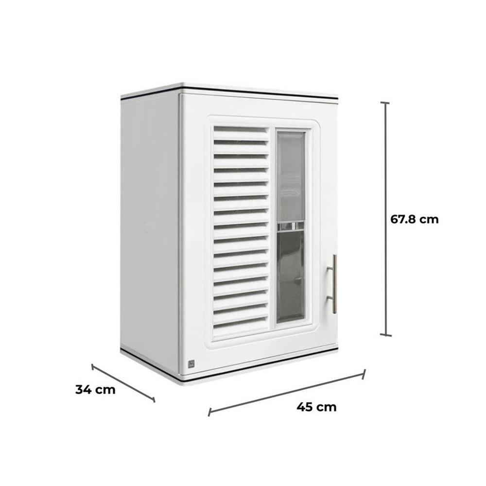 ตู้แขวนบานเดี่ยว ABS KING PLAT-NOVA 45x67.8 ซม. สีขาว