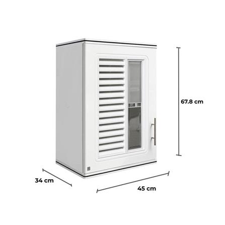 ตู้แขวนบานเดี่ยว ABS KING PLAT-NOVA 45x67.8 ซม. สีขาว_4