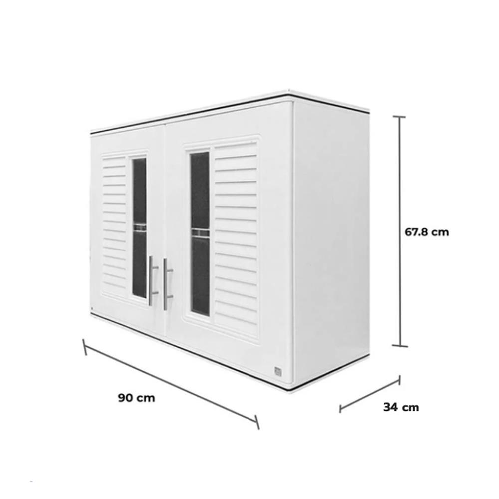 ตู้แขวนบานคู่ ABS KING PLAT-NOVA 90x67.8 ซม. สีขาว