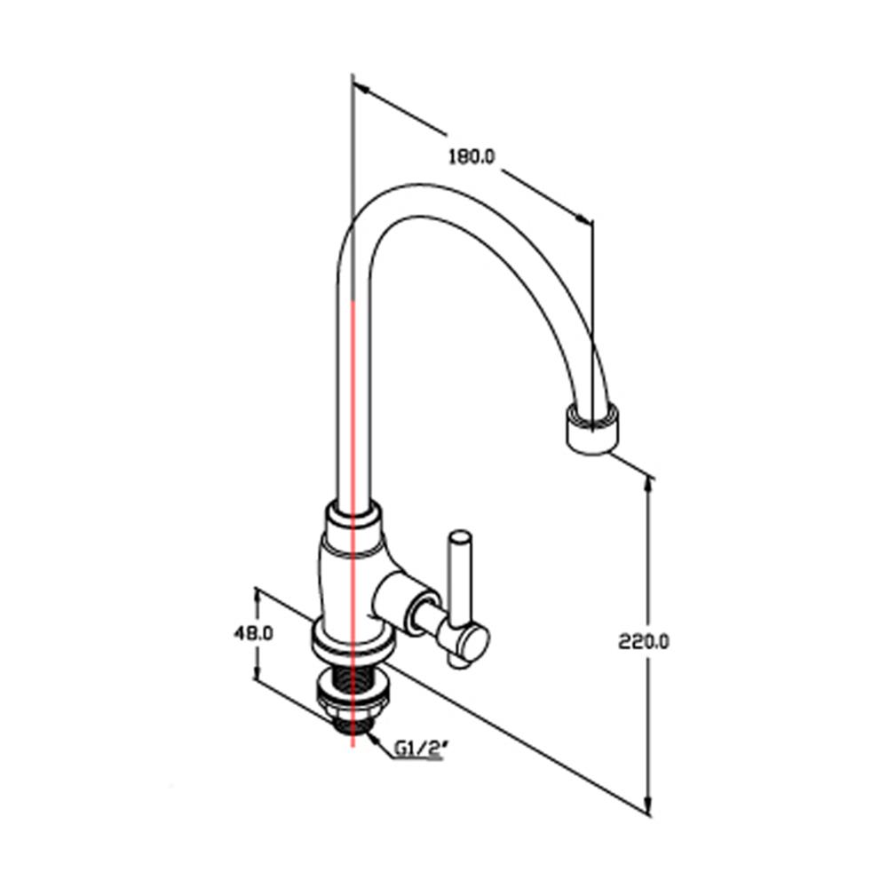 ก๊อกซิงค์เดี่ยวเคาน์เตอร์ HANG SF-124J