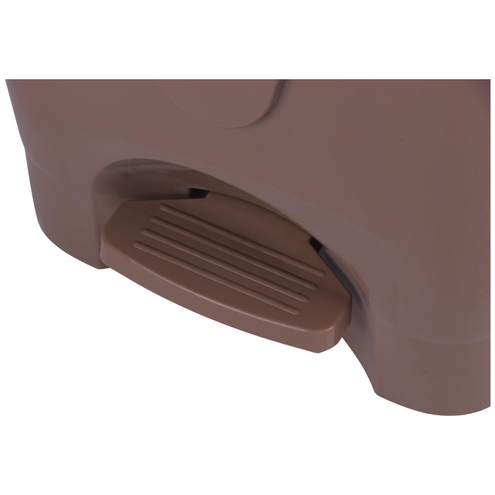 ถังขยะเหลี่ยมขาเหยียบ มีล้อ MODERN 85L สีเบจ