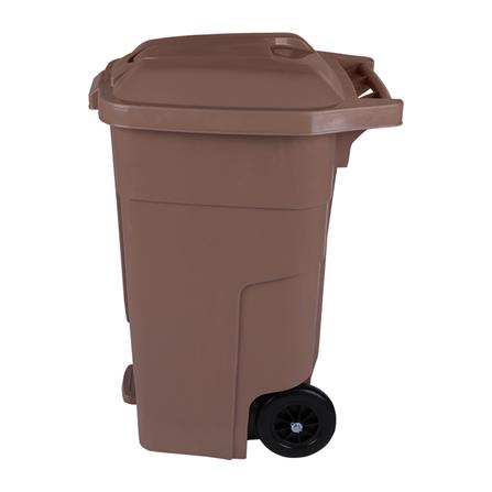 ถังขยะเหลี่ยมขาเหยียบ มีล้อ MODERN 85L สีเบจ_2