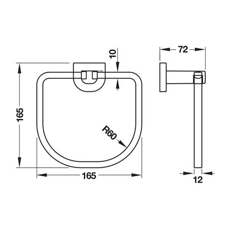 ห่วงแขวนผ้า HAFELE 495.80.041 สีโครม_1