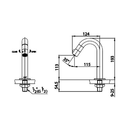 ก๊อกอ่างล้างหน้าเดี่ยว COTTO CT1061_1