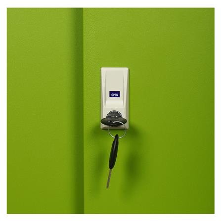 ตู้เหล็กบานเลื่อนทึบ LUCKY WORLD KSS-90-GG สีเขียว_3