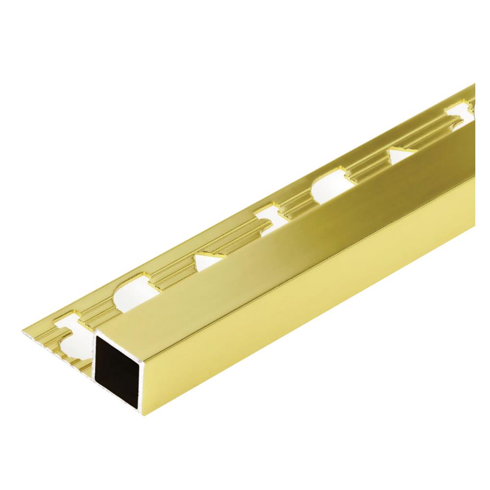 คิ้วอะลูมิเนียมมุมเหลี่ยมใหญ่ DP 14 มม. 2 ม. สีทอง