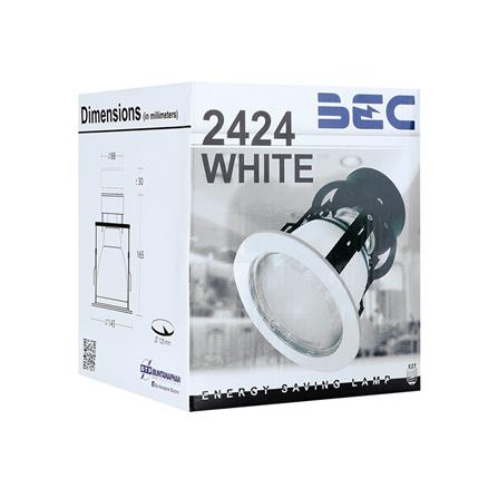 ดาวน์ไลท์ BEC 2424/WHITE 4 นิ้ว สีขาว กลม_2