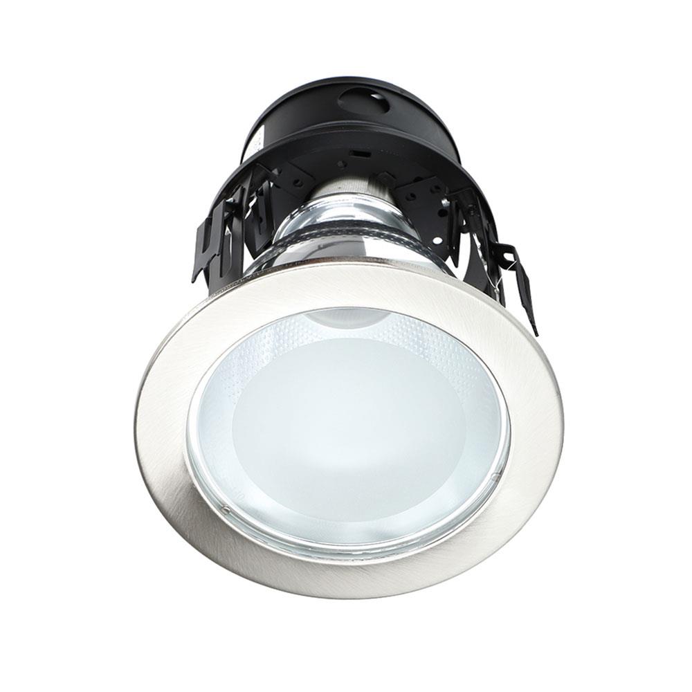 ดาวน์ไลท์ BEC 2424/SATIN CHROME อะลูมิเนียม BASIC สีเงิน 4" กลม