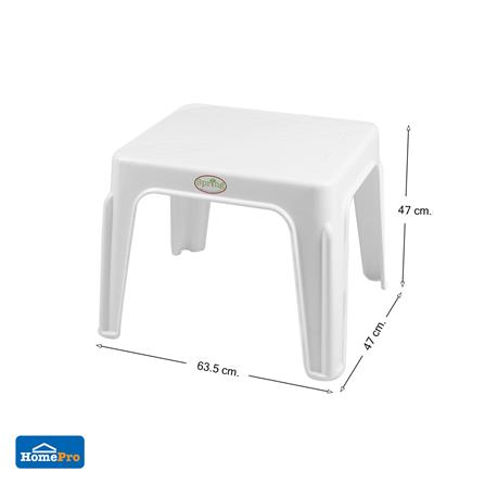 โต๊ะพลาสติก SPRING แฟนซี สีขาว_5