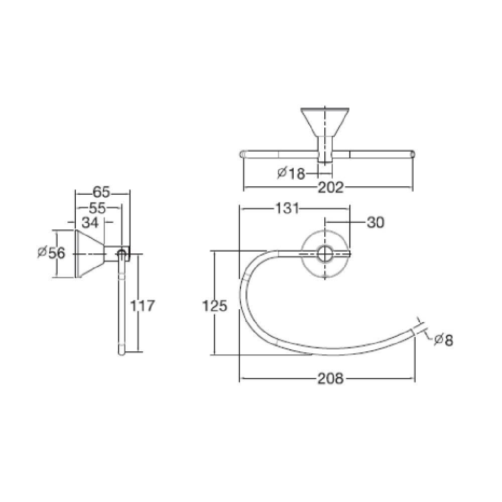 ห่วงแขวนผ้า ENGLEFIELD K-13279X-CP สีโครม