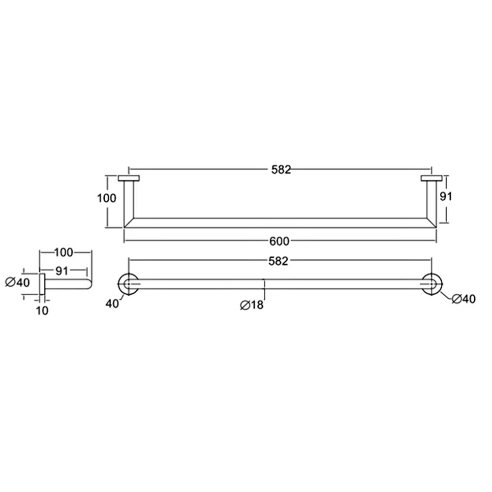 ราวแขวนผ้า ENGLEFIELD K-13089X-CP สีโครม