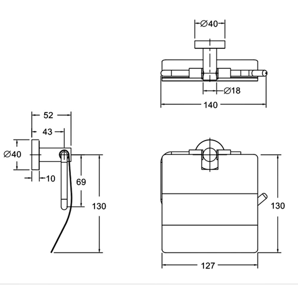 ที่ใส่กระดาษชำระ ENGLEFIELD K-13095X-CP สีโครม