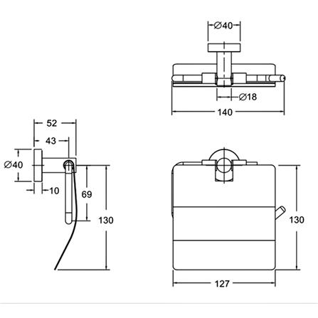 ที่ใส่กระดาษชำระ ENGLEFIELD K-13095X-CP สีโครม_1