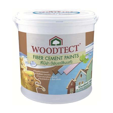 สีทาไม้ฝาไฟเบอร์ซีเมนต์ ชนิดเงา WOODTECT FT101 สีน้ำตาล 1 แกลลอน_0