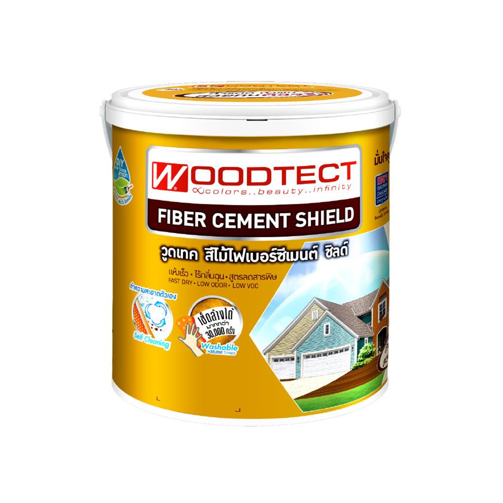 สีทาไม้ฝาไฟเบอร์ซีเมนต์ WOODTECT FT103 สีน้ำตาล กึ่งเงา 1 แกลลอน