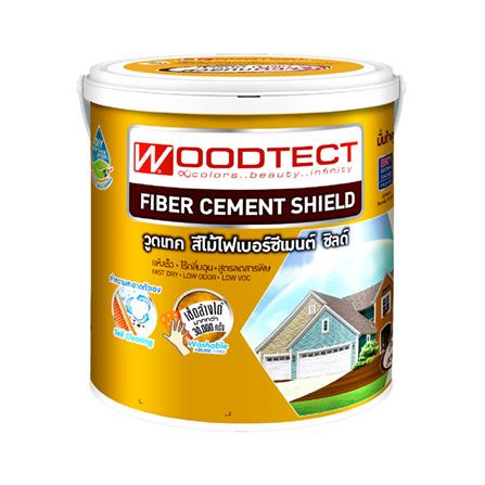 สีทาไม้ฝาไฟเบอร์ซีเมนต์ WOODTECT FO203 สีน้ำตาล เงา 1 แกลลอน_0