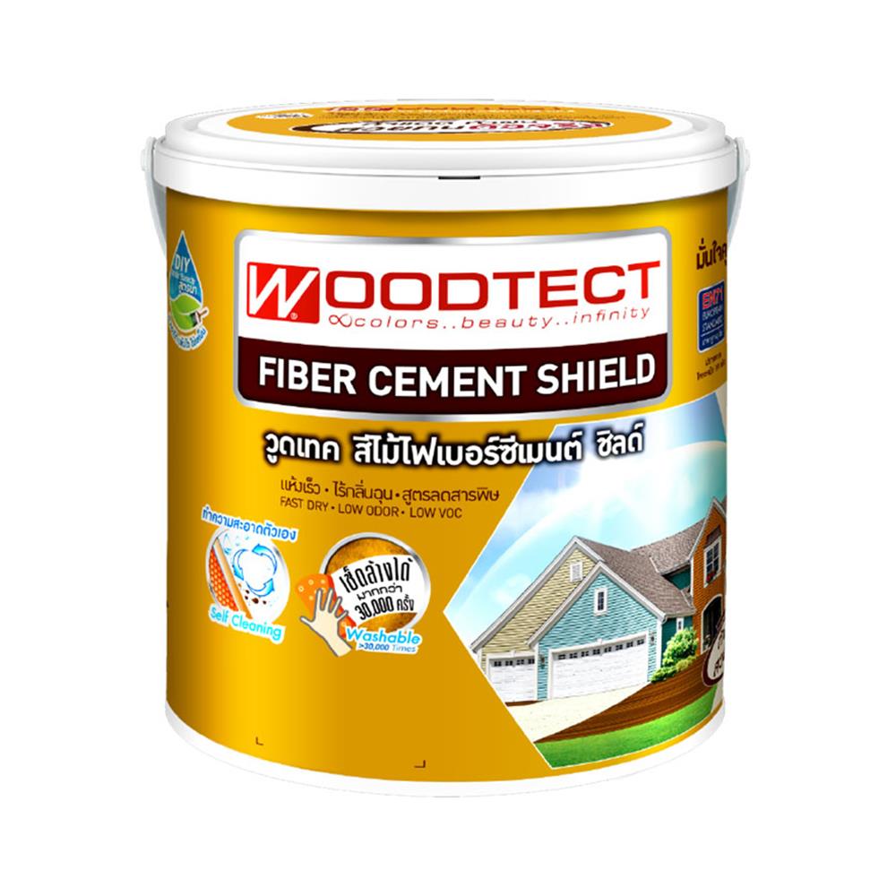 สีทาไม้ฝาไฟเบอร์ซีเมนต์ WOODTECCT FO205 สีน้ำตาล เงา 1 แกลลอน