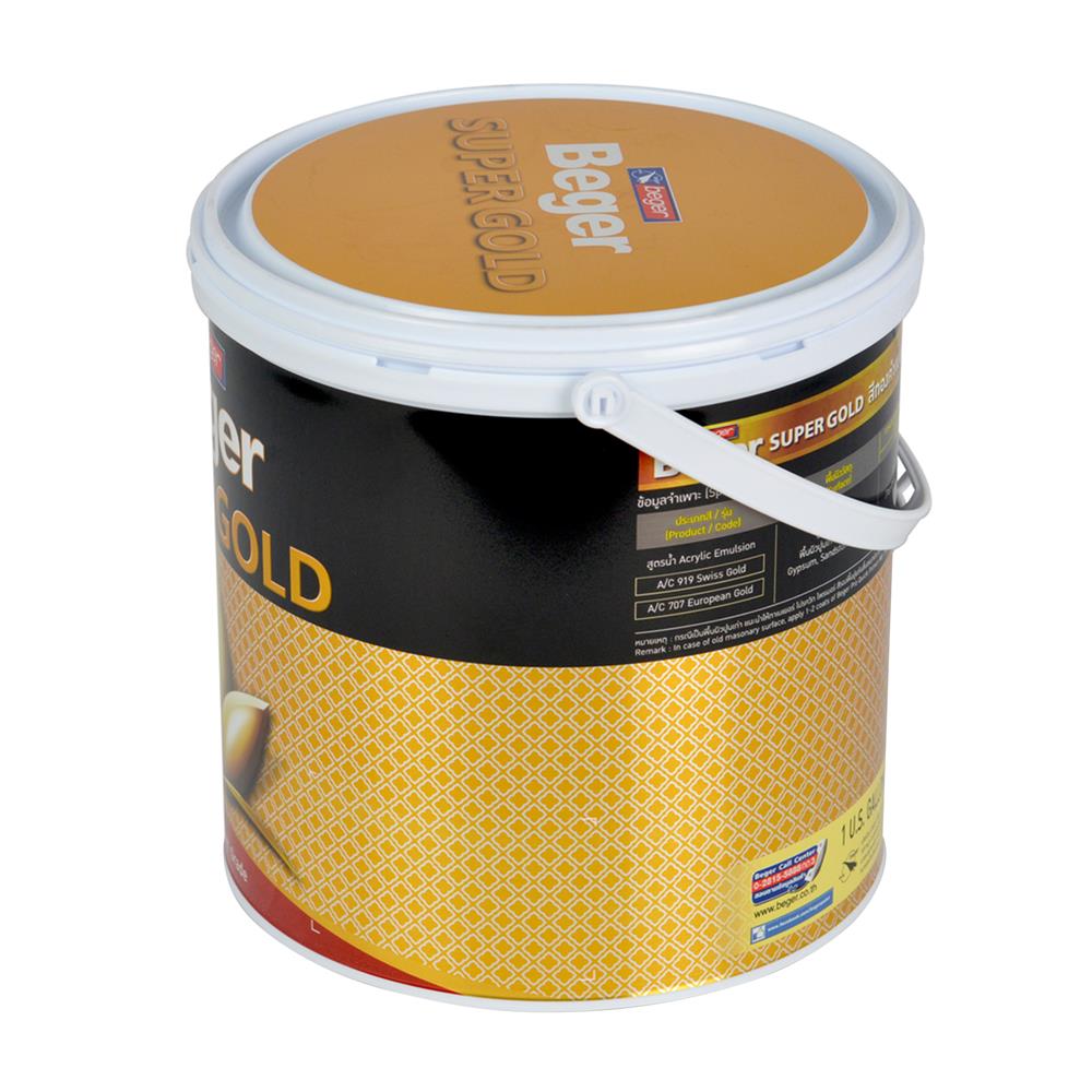 สีทองคำ ชนิดกึ่งเงา BEGER SUPER GOLD 234 1 แกลลอน
