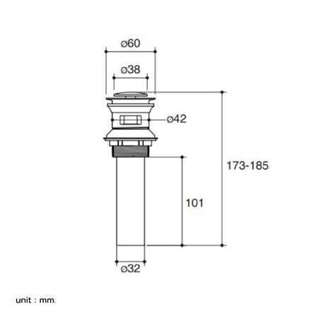 สะดืออ่างล้างหน้าแบบกด KOHLER K-7119T-CP สีโครม_3