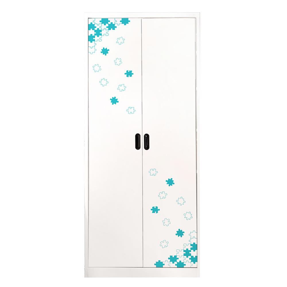 ตู้เหล็กสูงบานเปิดทึบ KIOSK MAX-051/JJIGSAW สีขาว