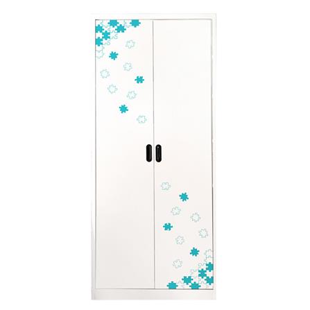 ตู้เหล็กสูงบานเปิดทึบ KIOSK MAX-051/JJIGSAW สีขาว