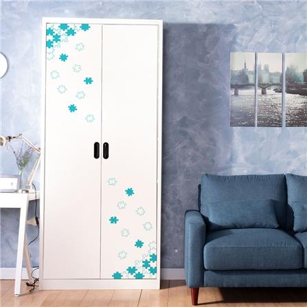 ตู้เหล็กสูงบานเปิดทึบ KIOSK MAX-051/JJIGSAW สีขาว_1