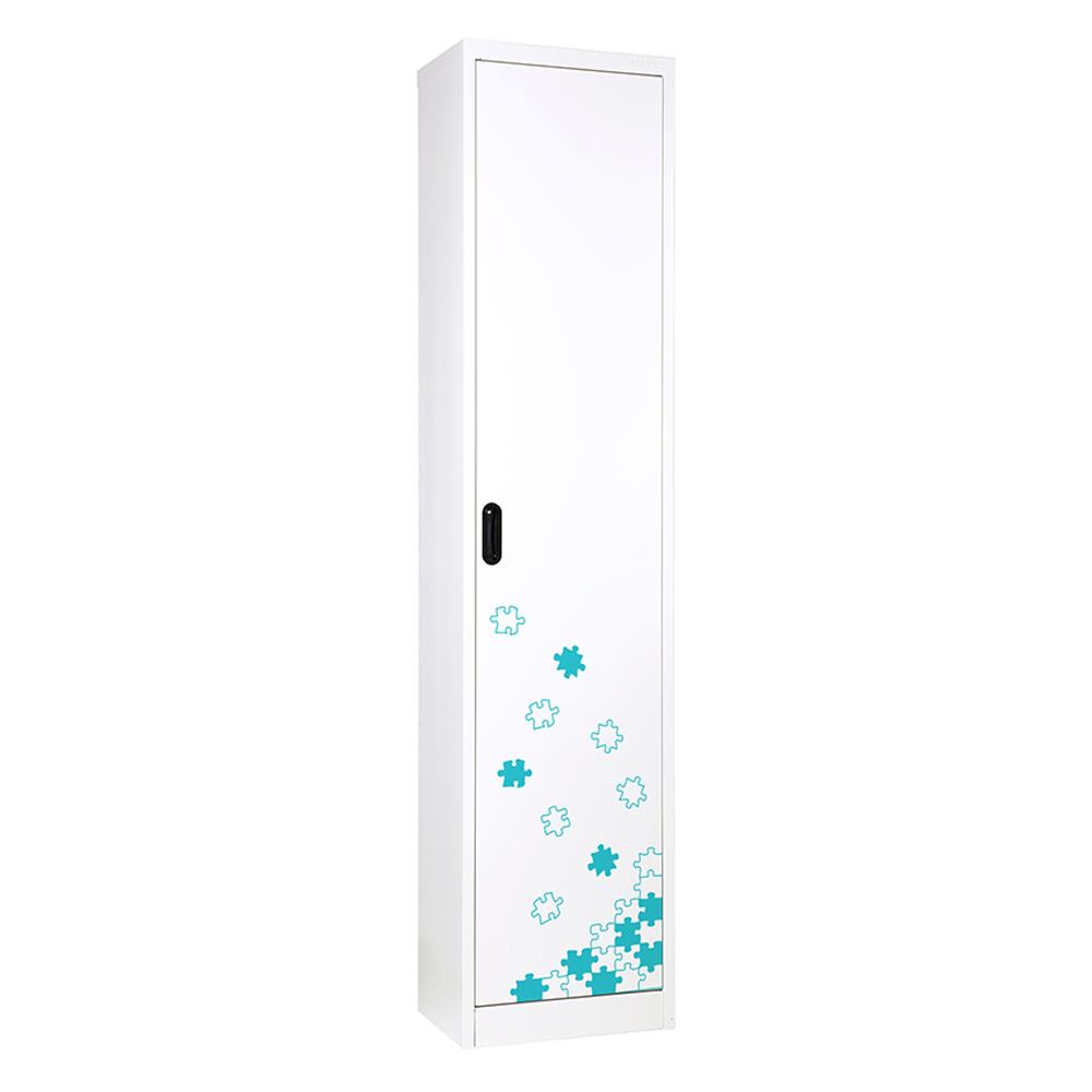 ตู้เหล็กสูงบานเปิดทึบ KIOSK MAX-041/JJIGSAW สีขาว