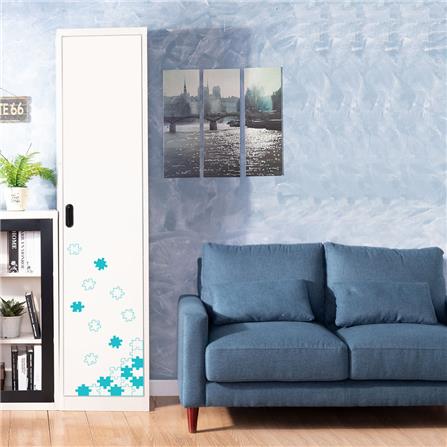 ตู้เหล็กสูงบานเปิดทึบ KIOSK MAX-041/JJIGSAW สีขาว_2