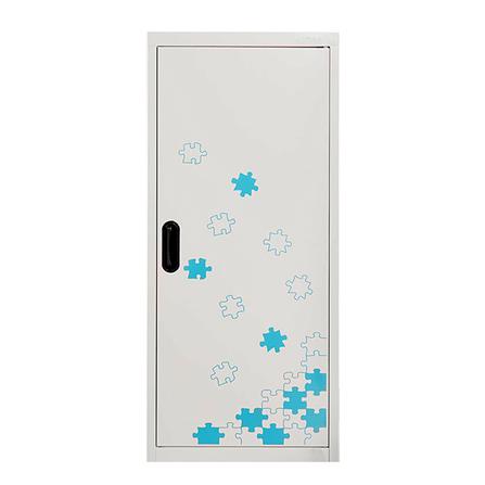 ตู้เหล็กบานเปิดทึบ KIOSK MAX-021/JJIGSAW สีขาว