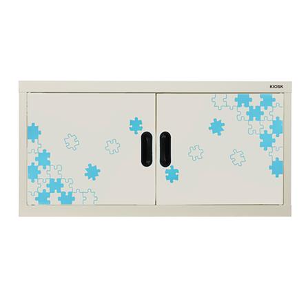 ตู้เหล็กบานเปิดทึบ KIOSK MAX-011/JJIGSAW สีขาว_0