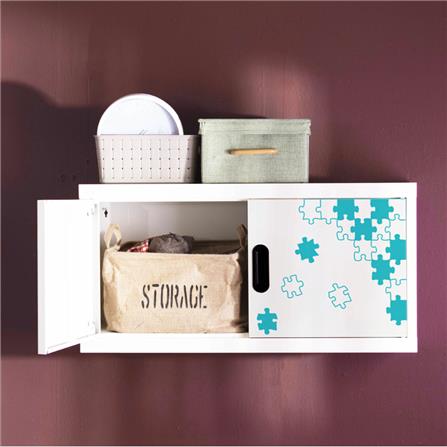 ตู้เหล็กบานเปิดทึบ KIOSK MAX-011/JJIGSAW สีขาว_2